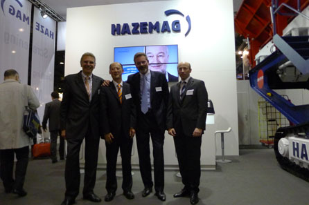 上海山美与德国HAZEMAG以联合参展的形式成功亮相Intermat 2012展会