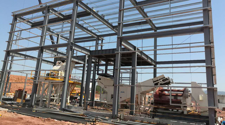 山美股份承建的浙江金华建筑垃圾处理破碎筛分生产线进入工程尾期