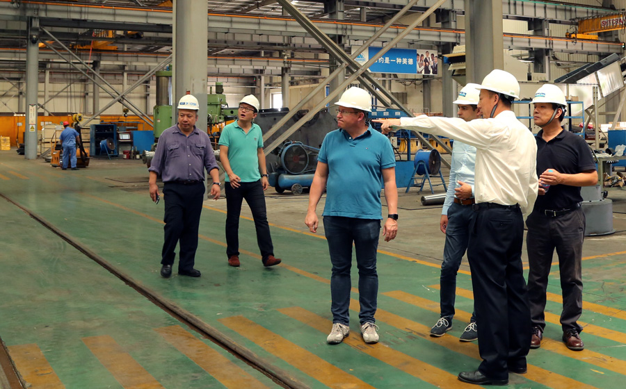 高能环境、青岛合能、奥地利Thoni公司领导莅临山美股份考察指导