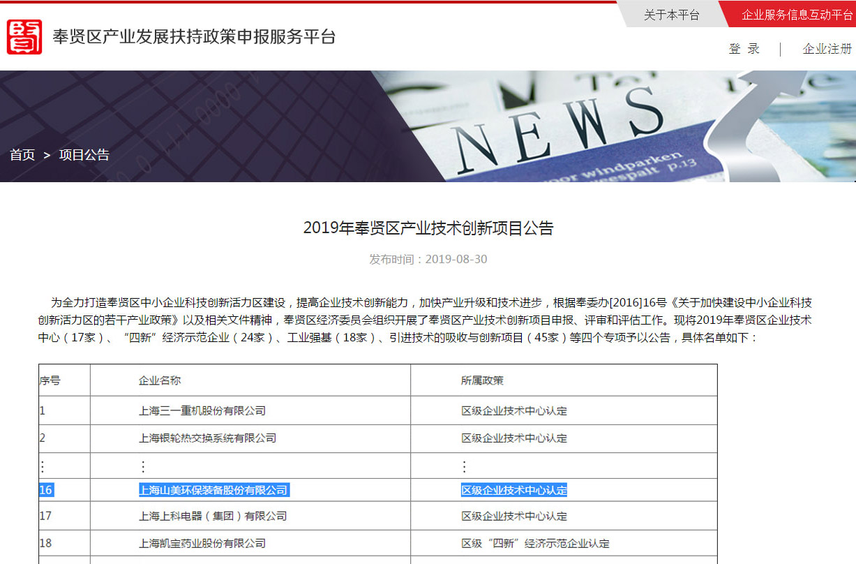 喜讯｜山美股份通过上海市奉贤区产业技术创新项目评审