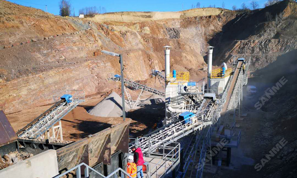 疫情挡不住中国产品走向欧洲 山美股份提供成套设备的骨料生产线调试投产，产量超预期！