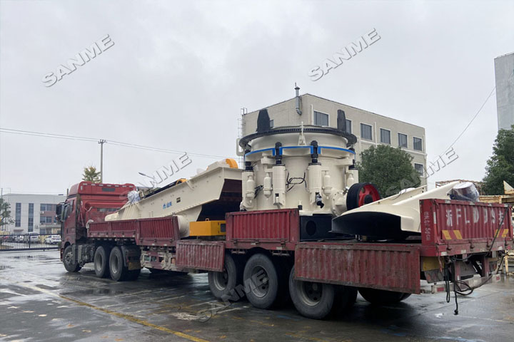 上海山美股份SMS4000液压圆锥破等高性能破碎筛分装备助力浙江临海凝灰岩骨料项目