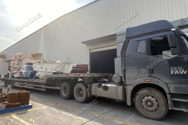 新年发货忙｜上海山美股份高性能破碎筛分装备发往安徽铜陵，服务于当地年产300万吨骨料生产线