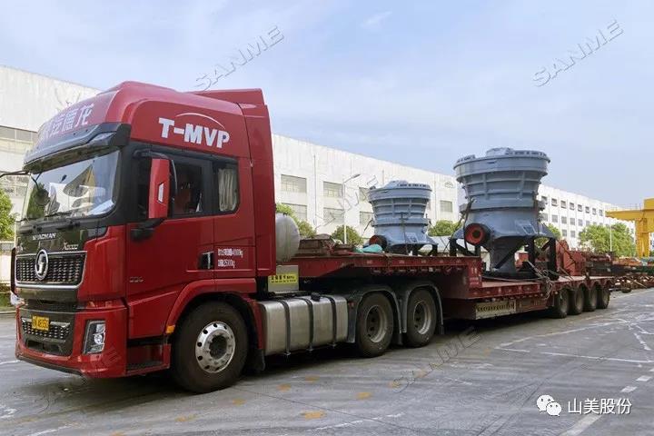 发货｜上海山美股份4台大型圆锥破碎机奔赴河南信阳时产1400吨尾矿制砂项目现场