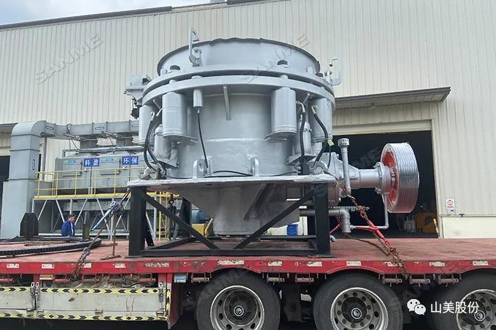 发货|上海山美股份高性能液压圆锥破碎机助力辽宁年产200万吨花岗岩砂石骨料项目