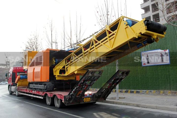 颠覆传统装车方式，山美履带式取料机助您实现降本增效、节能减排！