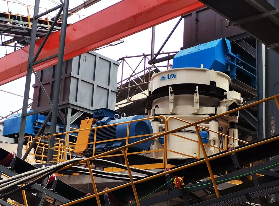 硬岩克星｜山美欧星系列E-SMS圆锥破碎机无惧硬岩挑战