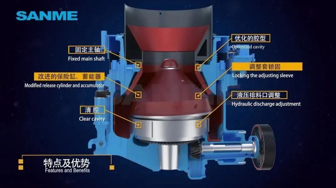山美E-SMS欧星系列液压圆锥破碎机施工现场（一）